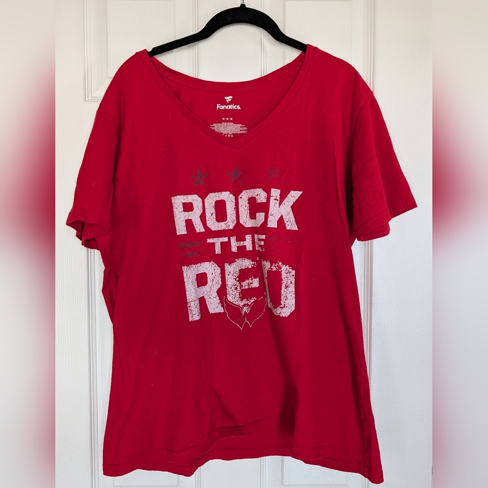Fanatics Blue Washington Capitals "Rock The Red" T-Shirt – Medium